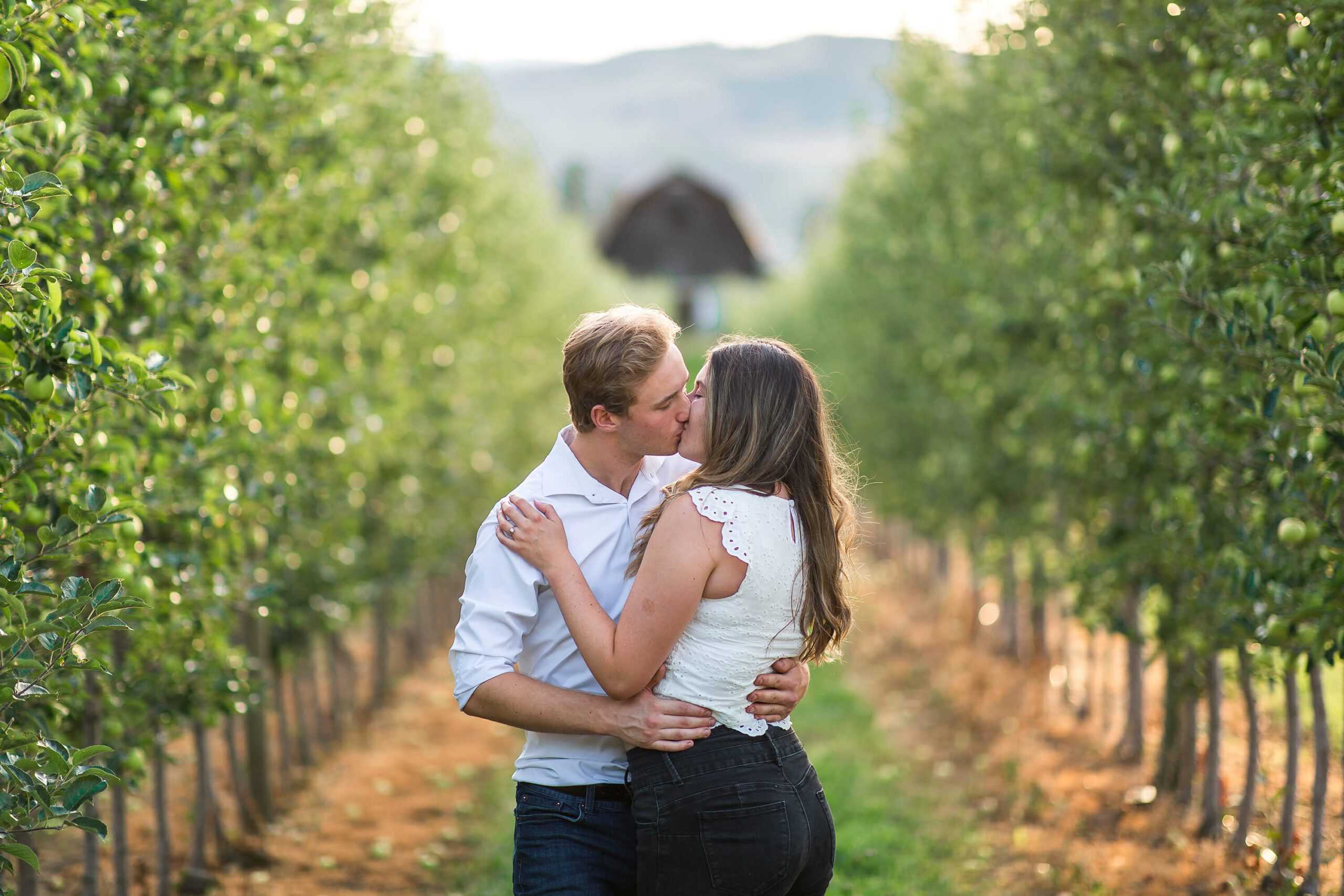 Vancouver BC engagement photographer - couple in vineyard