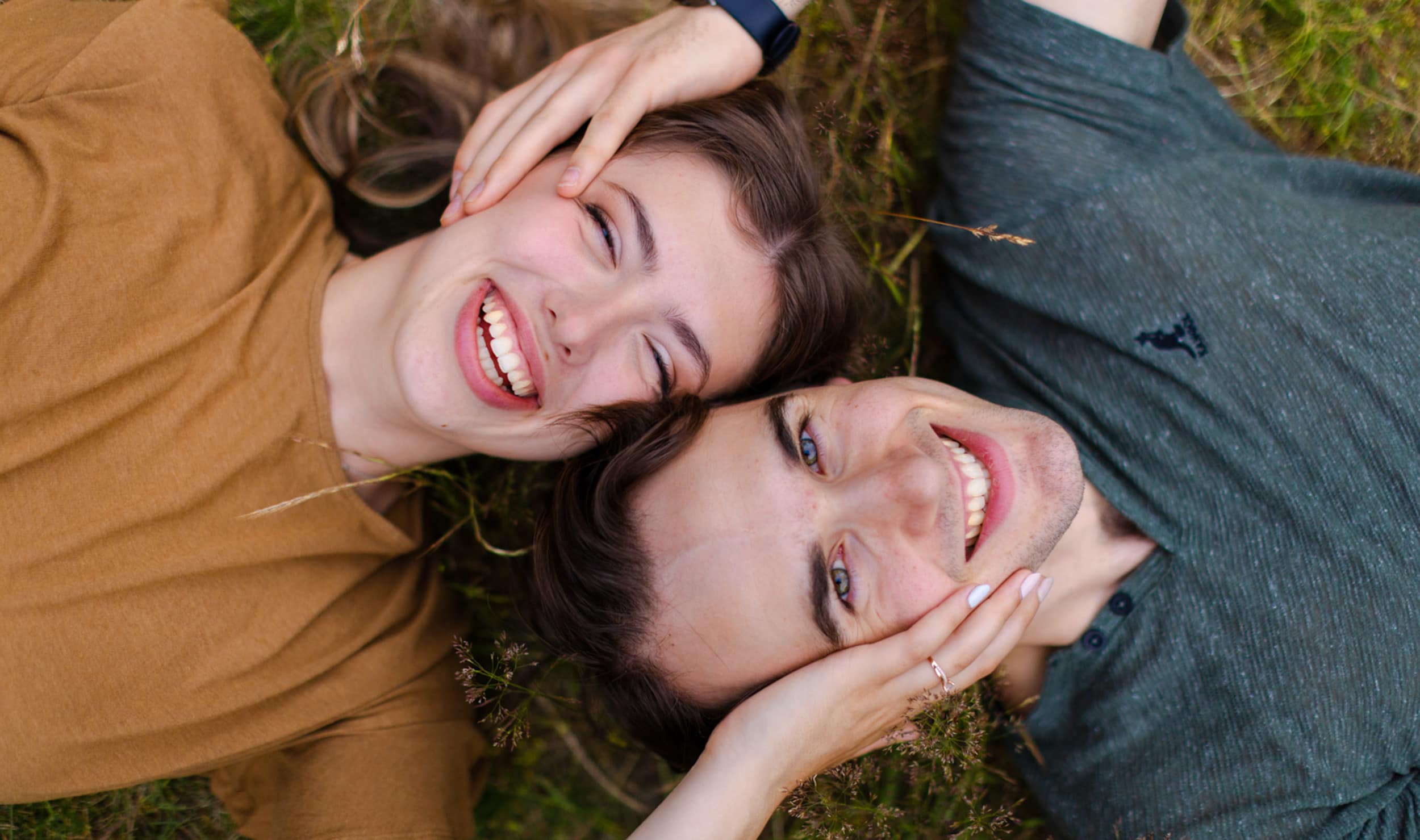 Couples Portraits laying down together - Vancouver BC Engagement Photography